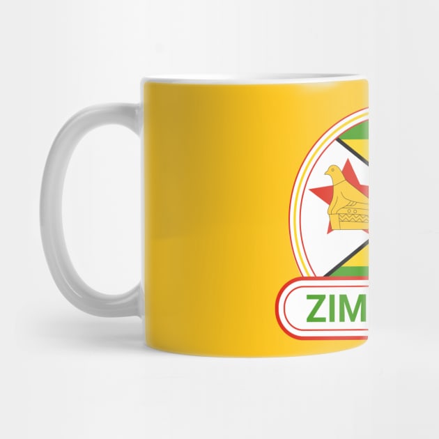 Zimbabwe Country Badge - Zimbabwe Flag by Yesteeyear